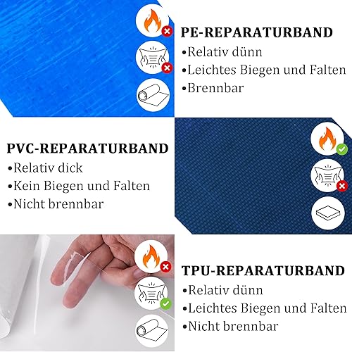 HONGTAISHENG PVC Planenband, Reparaturklebeband für Gewebeplanen, Planenflicken, 10M*8CM, für lkw abdeckplane, Markise, Zelt, Grün - Cheap-Us