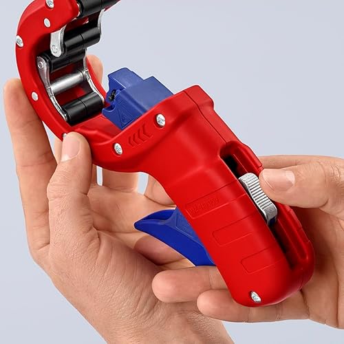 KNIPEX Rohrabschneider DP50 Rohrschneider für Kunststoff-Abflussrohre mit Kunststoff überzogen 202 mm 90 23 01 BK - Cheap-Us