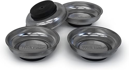 Weber-Werke Magnetschalen Set 4 Stück Werkzeugschalen Werkzeughalterung Magnethalter Aufbewahrung für Werkzeuge und Kleinteile - Cheap-Us