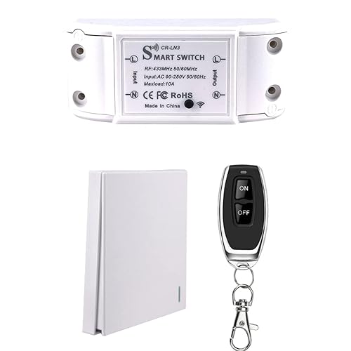 COLOROCK Kabellose Fernbedienungs-Lichtschalter-Kit, 90–264 V, keine Verkabelung, schnelle Erstellung oder Umstellung von Ein-/Aus-Fernbedienungsschalter für Hausbeleuchtung - Cheap-Us