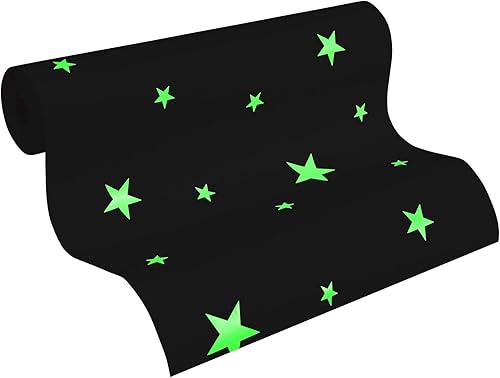 A.S. Création Vliestapete Day & Night glow in the dark Tapete leuchtet im Dunkeln 10,05 m x 0,53 m grau Made in Germany 324403 32440-3 - Cheap-Us
