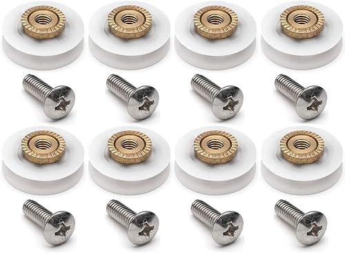 YUANQIAN Rollen für Duschtüren, Edelstahl, Durchmesser 19 mm, 8 Stück (19mm,8pcs) - Cheap-Us