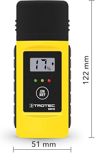 TROTEC Feuchtemessgerät BM40 Materialfeuchtemessgerät für Holzfeuchte und Baufeuchte direkte Messwertanzeige in% Abschaltautomatik - Cheap-Us