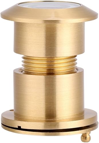 Ymiko Türspion Guckloch mit Drehbarer, Hochbelastbarer Sichtschutzabdeckung für Türstärke 35-60 mm, Türspion 28 mm Breit, Diebstahlsicherheit, Spion Abdeckung Tür für Zuhause, Büro, Hotel(Gold) - Cheap-Us
