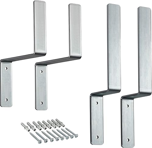 Gedotec Wandhalterung für Festzeltgarnitur Aufhängung Bierbank - Biertisch-Garnitur & Bierzeltgarnitur | Winkelhalterung Feuerverzinkte Z-Winkel-Stahl | 1 Set - Bierbankgarnitur mit Dübel & Schrauben - Cheap-Us