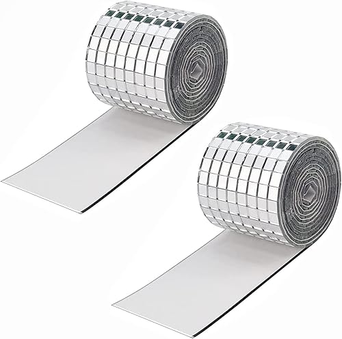 3200 Stück Spiegel Mosaik, Spiegel Mosaik Selbstklebend, Discokugel Spiegel, Glas Mosaikfliesen Selbstklebend Wandaufkleber, für Küche, Bad, Restaurant, Hotel, Bar - Cheap-Us