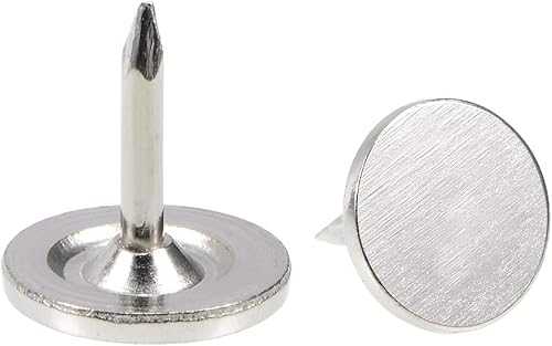 sourcing map 50Stk.Polsternagel 9,5mm x 10mm Flachkopf Möbelnägel Pins Silber - Cheap-Us