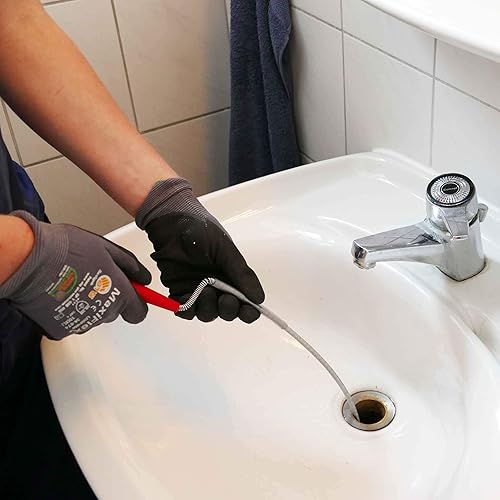 Rohrreinigungsspirale Ø 6mm x 3m mit Bohrspitze, extra dünne Abfluss-Spirale - Cheap-Us