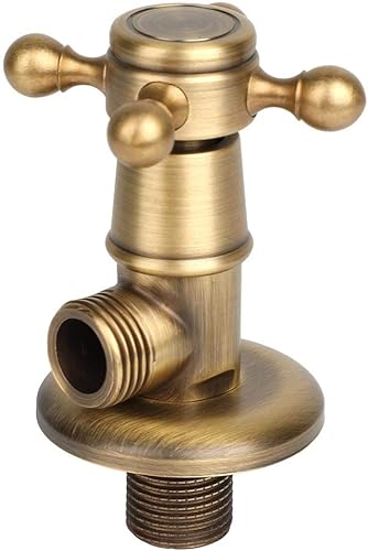 Fdit Badezimmer Messing Dreieck Ventil 1/2G WC Hardware Vintage Goldene Eckventil Europäische Hardware Universal Antike Eckventil MEHRWEG VERPAKUNG - Cheap-Us