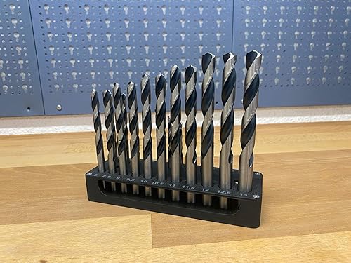 Bohrerständer Bohrerhalter für Bohrer 1 mm - 13 mm Metallbohrer Spriralbohrer Werkbank Werkstatt - Cheap-Us