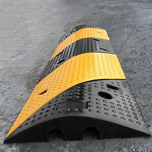 uyoyous Kabelbrücke 2 Kanal 100 x 30 x 6 cm Fahrbahnschwelle Schlauchbrücke überfahrbar Überfahrschutz für Kabel Außen - Cheap-Us