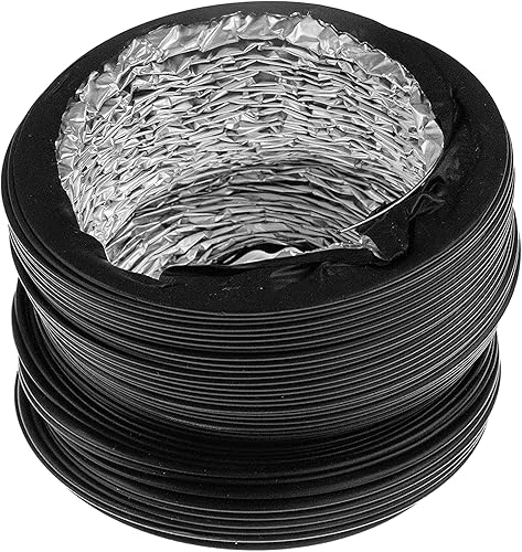 Vent Systems Lang flexibler Aluminium-Auspuffschlauch. Flexible Luftleitungen zur Belüftung. Flexibler Heizungs-, Kühlungs- und Lüftungskanal (100mm - 3m) - Cheap-Us