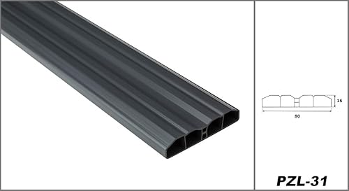 Restposten! HEXIM Zaunelemente (63cm) graphit aus PVC Kunststoff - Garten & Terrassen Sichtschutz - Zaunlatten Gartenzaun Zaunblende Balkon Begrenzung Outdoor - Cheap-Us