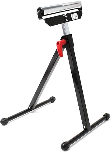 Wiltec Rollenständer bis 60 kg, Rollenbock höhenverstellbar 68-110 cm, aus Metall für Materialzuführung, Rollbock Stützbock Unterstellbock - Cheap-Us