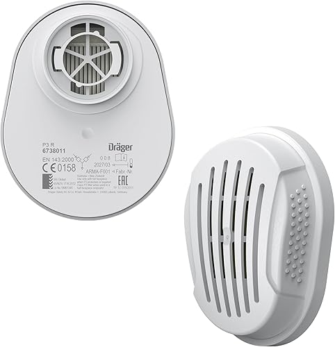 Dräger X-plore Bajonett Partikel-Filter P3 R mit Gehäuse für Aerosole/Partikel | 1 Paar | Ersatzfilter für Voll- und Halbmasken X-plore 3300, 3500 und 5500 - Cheap-Us