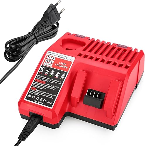 XNJTG 12-18V Ladegerät Ersatz für Milwaukee Ladegerät M18 M12 M12-18C MIL-M18-CH01 48-59-1812 N14 Milwaukee 18V Ladegerät - Cheap-Us