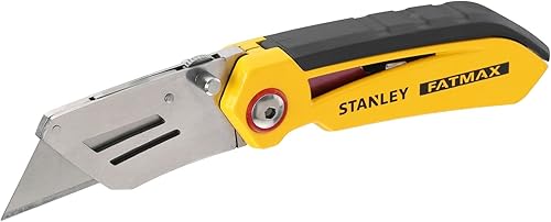 Stanley FatMax Klappmesser FMHT0-10827 (mit feststehender Klinge, langlebiger Metallkorpus, leichtzugängliches Klingenmagazin, mit Gürtelclip, inkl. je 1x Trapezklinge), Gelb/Schwarz - Cheap-Us