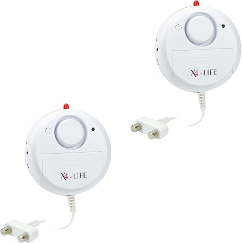 X4-LIFE Wassermelder Wasseralarm 2er-Set 120 dB - Schutz vor Wasserschäden - für z.B. Keller - Cheap-Us