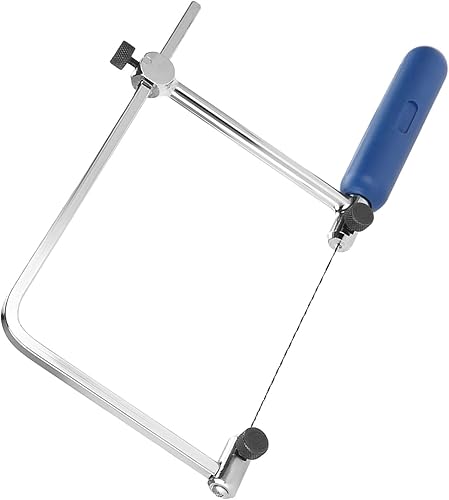 Laubsäge, Verstellbare Laubsägen für Holz Dekupiersäge Juweliersäge mit 6 Laubsägeblätter Laubsägebogen Einspannsystem für Kinder Modellbau, für Metall und Holz Präzise Schnitte - Cheap-Us