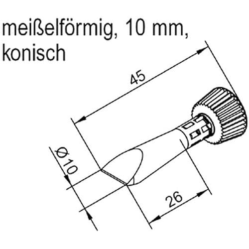 ERSA ERSADUR i-Tip Dauerlötspitze verlängert gerade bleistiftspitz 0,8 mm Durchmesser mit ERSADUR-LF Beschichtung 0102PDLF08L - Cheap-Us