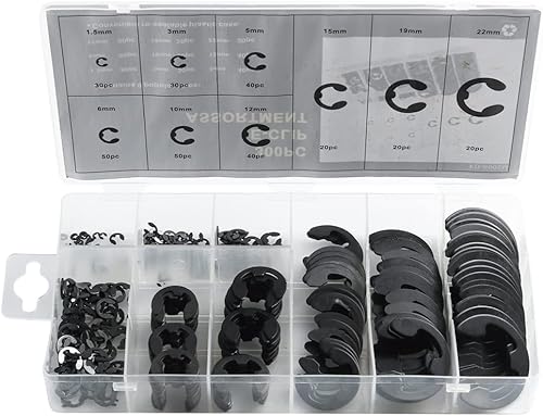 Bestgle sicherungsring e-clip sicherungsscheiben sprengring set seegering sicherungsringe haltering snap sicherungsring 300 stück für wellennut maschine automotive 1,5mm-15mm einer kunststoffbox - Cheap-Us
