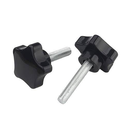 MOOPW M8 x 80mm 4 Stk Stern Rändelschrauben Kohlenstoffstahl Knopf Handhaben Klemmung Schrauben Plastik Griff Maschine Klemmgriff - Cheap-Us