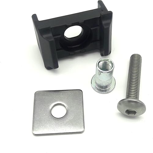 20x Auflagebock Befestigung Doppelstabzaun Zaun+Plättchen+Schraube 5,5+Niet M8 Normal Anthrazit 9 mm - Cheap-Us