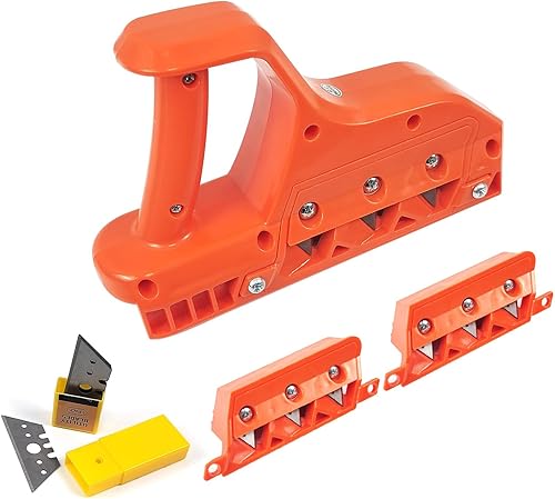 Kantenhobel für gipskarton, Mit 45 ° Und 60° Handhobel, zum Anschrägen von Kanten bei Gipskarton, Mehrzweck Kantenhobel für Gipskartonplatten Korkplatten mit 10 Klingen Ersatz - Cheap-Us