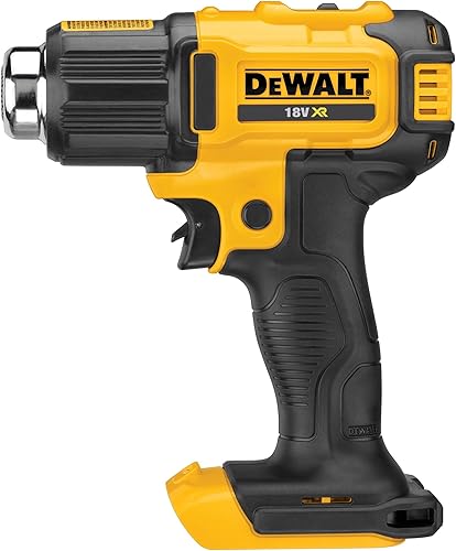 Dewalt 18 Volt Akku-Heißluftpistole DCE530N (2 Gebläse- und Temperaturstufen, arretierbarer Schalter für Dauerbetrieb, standfeste Stellfläche, Flächen- und Reflektordüse, ohne Akku und Ladegerät) - Cheap-Us