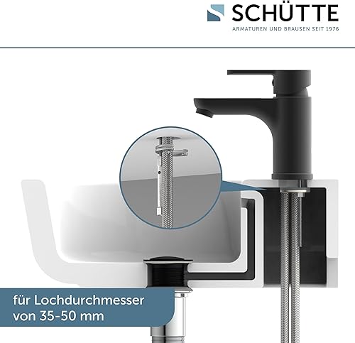 SCHÜTTE 44306 DENVER Wannenfüllarmatur Schwarz matt, Badewannenarmatur, Badezimmer Armatur, Mischbatterie für die Badewanne, Brausebatterie Wanne - Cheap-Us