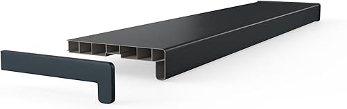 Seiletech.de FENSTERBANK PVC | 25 cm x 110 cm | Graphit | Fensterbrett | für den Innenbereich | Innenfensterbank | Innen | Meterware | Wohnzimmer | Deko | Kunststoff - Cheap-Us