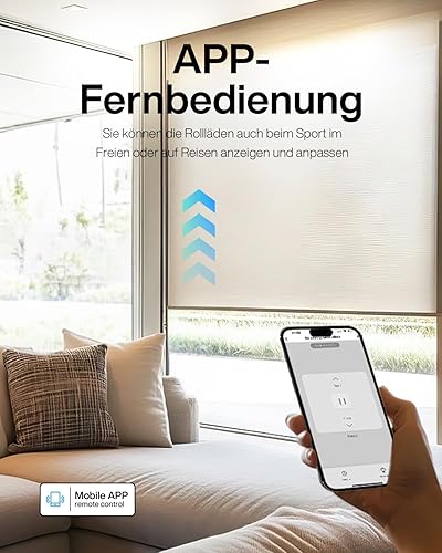 ALLEVOI Smart Rolladenschalter, Wlan Rolladen Zeitschaltuhr, Kompatibel mit Alexa/Google Home/Smart Life, Wifi Jalousien Rolladensteuerung mit steuerbarer LED Benötigt Nullleiter - Cheap-Us