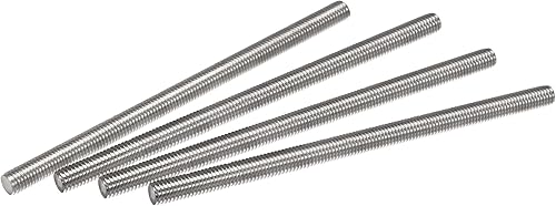 sourcing map 4 Stück Voll Gewindestange M8 x 150mm 304 Edelstahl Rechtsgewinde - Cheap-Us