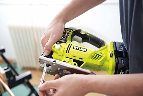 RYOBI 18 V ONE+ Akku-Stichsäge R18JS-0 (max. Schnitttiefe Holz: 101mm, Hublänge 25mm, stufenlose Hubzahlregulierung, werkzeugloser Sägeblattwechsel, inkl. Stichsägeblatt, ohne Akku & Ladegerät) - Cheap-Us