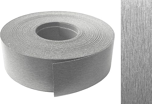 Kantenumleimer Melamin 45mm x 5m mit Schmelzkleber in Edelstahl VA optik Dekor - Cheap-Us