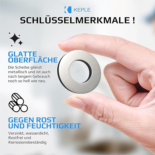 M12 Unterlegscheiben, DIN 125 ISO 7089, Verzinkter Legierter Stahl, U-Schutzblech Karosseriescheiben, Legierter Stahl, Plain Wide Round für Schrauben, Packung mit 25 Stück - Cheap-Us