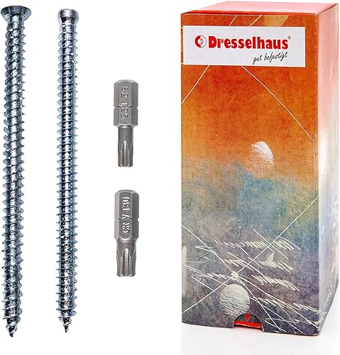 Fensterrahmenschraube, Senkkopf TX 30, 7,5 x 182 mm, verzinkt - 50 Stück - Cheap-Us