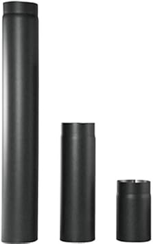 Ofenrohr Rauchrohr Kaminrohr Stahlrohr Abgasrohr Senotherm Schwarz 2mm Heizung Abzugrohr wählbar (Ø 120mm x 250mm) - Cheap-Us