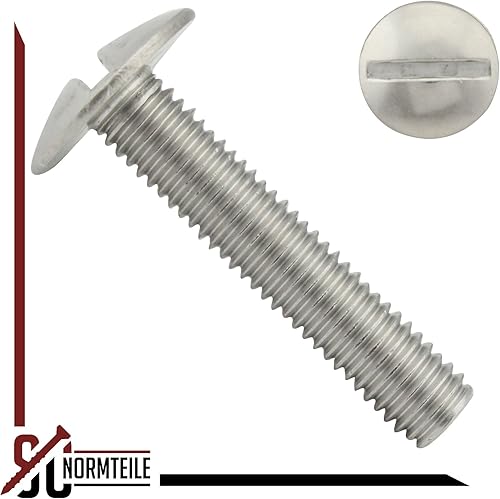 Flachrundschrauben mit Schlitz - M4x16 - (200 Stück) - Becherschrauben - Vollgewinde - Edelstahl A2 V2A - SC9040 | SC-Normteile® - Cheap-Us