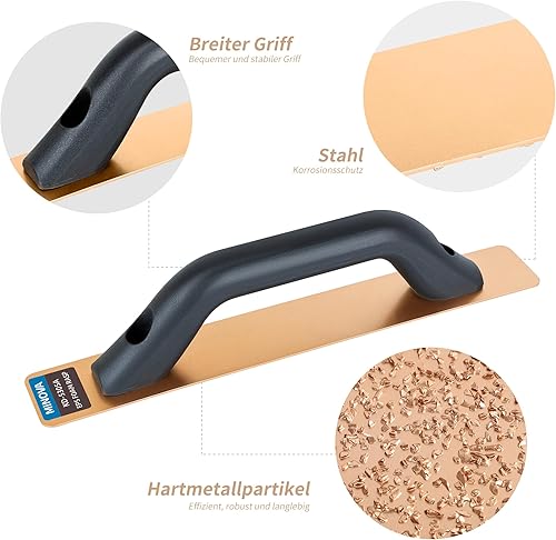 MINOVA Schleifbrett - Raspelbrett für Styropor - Reibebrett mit verzinktem Stahlblech-Raspelbelag - 270 x 130 mm - Egalisierungsbrett - Schleifer - Handschleifer - Cheap-Us