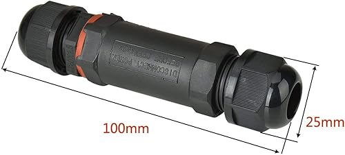 Kabelverbinder, 2er-Pack, wasserdicht IP68, Verbindungsbox, Verbindungsmuffe für Ø1-13 mm Kabeldurchmesser, Kunststoff, Schwarz - Cheap-Us