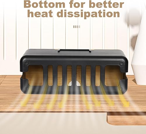 Lannvan Kabelbox (weiß/groß) aus ABS-Kunststoff mit Bambusdeckel - Kabel Organizer Box Inkl. Zubehör zum Kabel Verstecken - Kabelmanagement Box können aufgehängt Werden - Cheap-Us