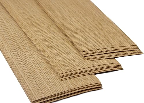 14-16 Furniere in der Holzart Eiche; Gesamtmenge: 0,75qm; Furnier geeignet für: Modellbau, Ausbesserungsarbeiten, Fotografie, Geschenk, Restauration, DIY, basteln, Intarsien, Schmuck - Cheap-Us