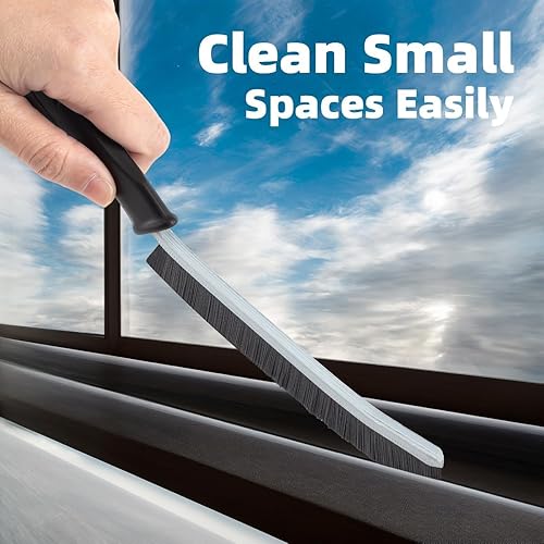 SXhyf Hartborsten Eckenreinigungsbürste, Fugenbürste, Pureclean Bürste, Ecken Reinigungsbürste,Bürste Reinigung Wird Für Familien Reinigung, Küche, Badezimmer Reinigungswerkzeuge Verwendet (Schwarz) - Cheap-Us