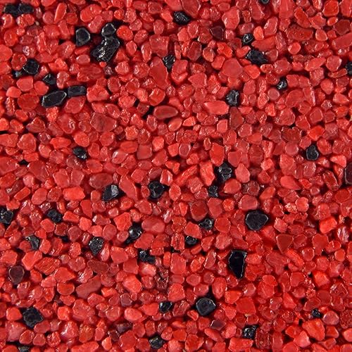 Terralith Buntsteinputz 15kg in rot-schwarz, Sockelputz für Innen und Außen mit Reinacrylat Bindemittel aus Naturstein, 1-2mm Körnung (BSP05) - Cheap-Us