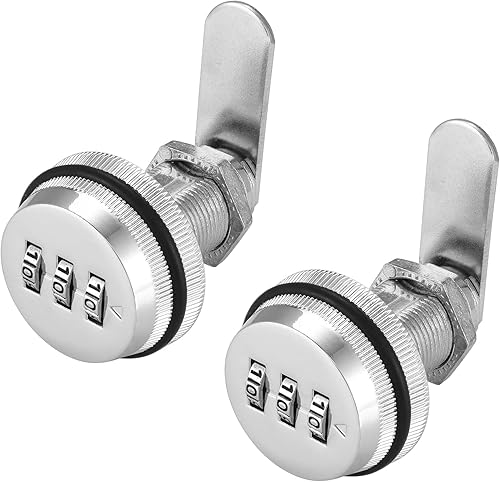 Lpraer 2 Stück 3-stellige Code Zahlenschloss Briefkastenschloss Ohne Schlüssel Nocken Schloss Passwortsperre Zinklegierung Sicherheitsschloss für Schrank Schublade Briefkasten - Cheap-Us