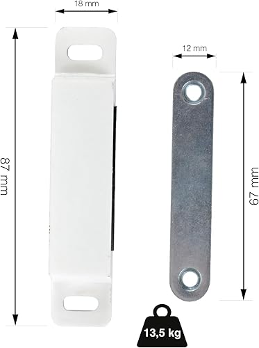 LouMaxx Magnetschnäpper stark - Haltekraft 15kg - 2er Set aus Edelstahl – Türmagnet - Schrankmagnet – Möbelmagnete – Tuer Magnetverschluss Edelstahl– Magnethalter Schranktür für sicheren Halt - Cheap-Us