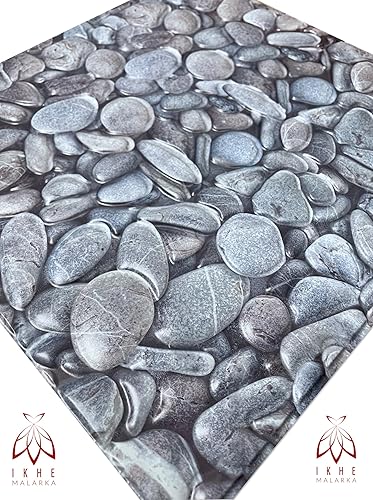 I K H E MALARKA 20 Stück - 1,8m² 3D Tapeten Paneele EPE - Schaum PVC SELBSTKLEBEND Wandpaneele Steinoptik Wasserdicht Wandverkleidung Steintapete Aufkleber 30x30cm (Weiß JM-WP509) - Cheap-Us