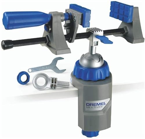 Dremel 2500 Multi Vise - Multi Schraubstock (mit Abnehmbare Soft-Spannbacken und Werkzeugständer-Adapter zum Halten von Werkzeugen) [Energieklasse A], 26152500JA - Cheap-Us