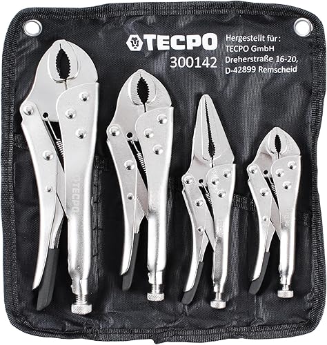 TECPO Gripzangen Satz 4-teilig Klemmzange Langbeckzange Feststellzange Zangen Satz - Cheap-Us